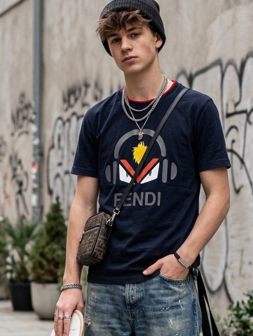FENDI Authentic designer boys t shirt size 12